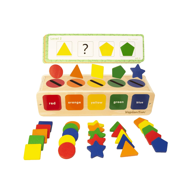 WOODENFUN Color Shape Sorter