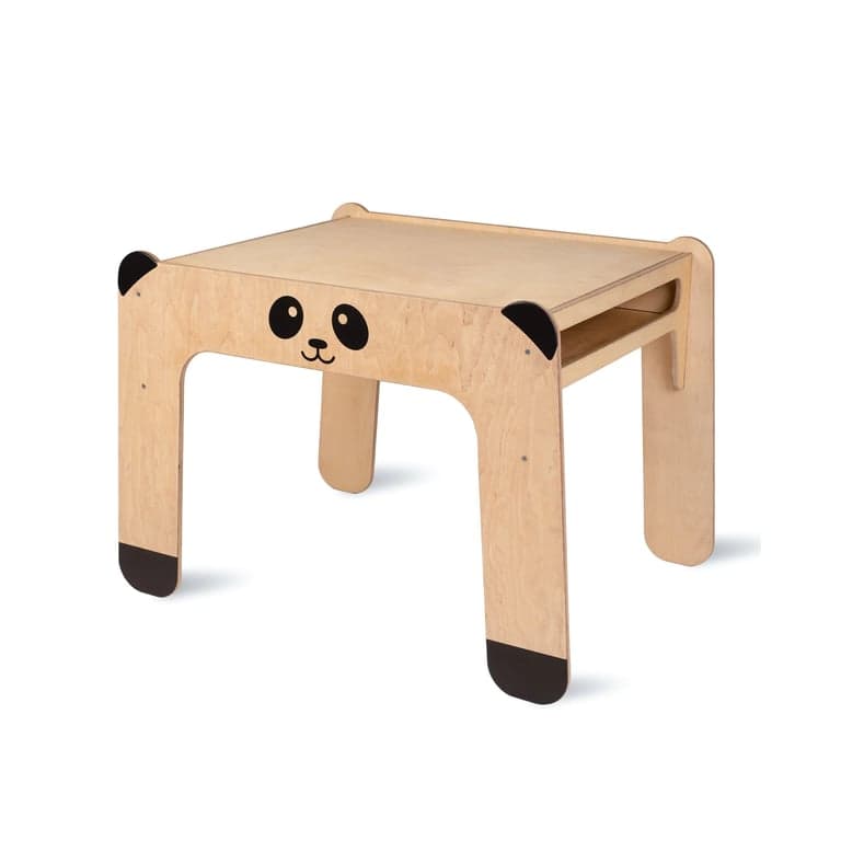 Wild Kids Activity Table With Reversible Blackboard Top Panda Natural