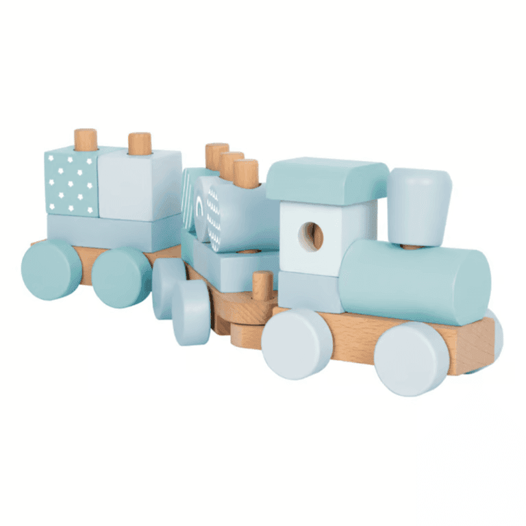 Small Foot Train en bois bleu