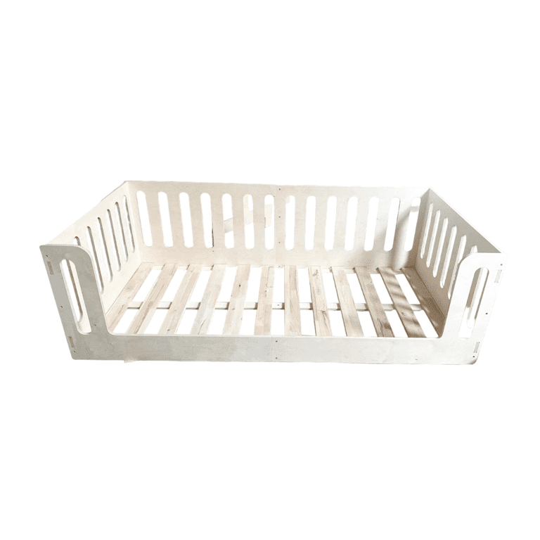 Bush Acres Avi Full Size Floor Bed With Rails and Slats
