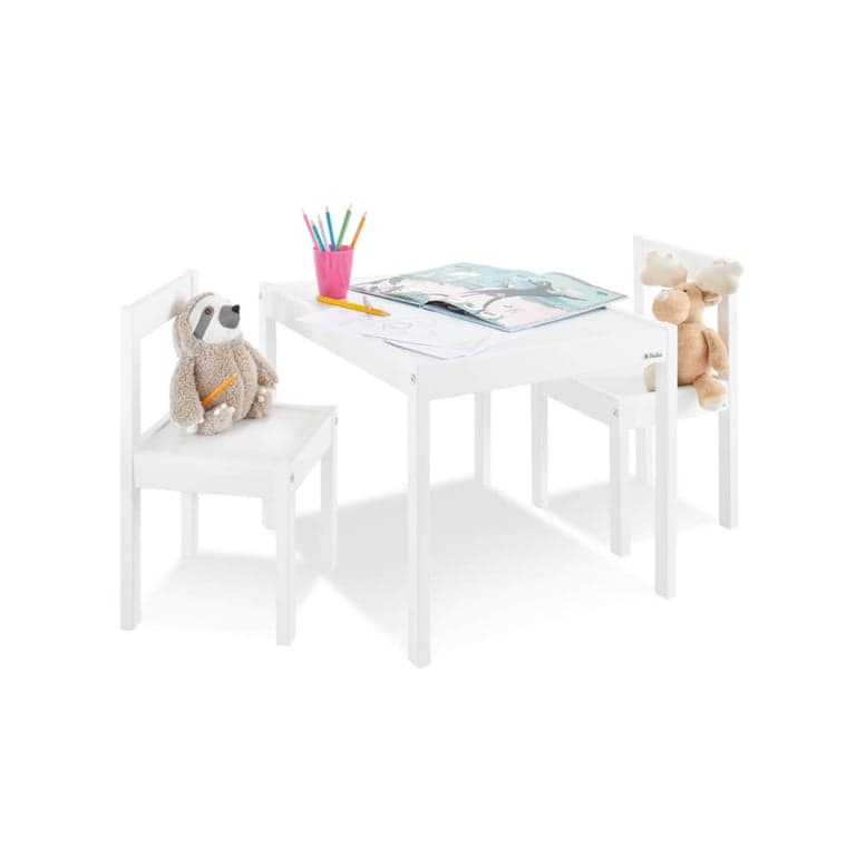 Pinolino Table et 2 Chaises Ensemble Olaf Blanc