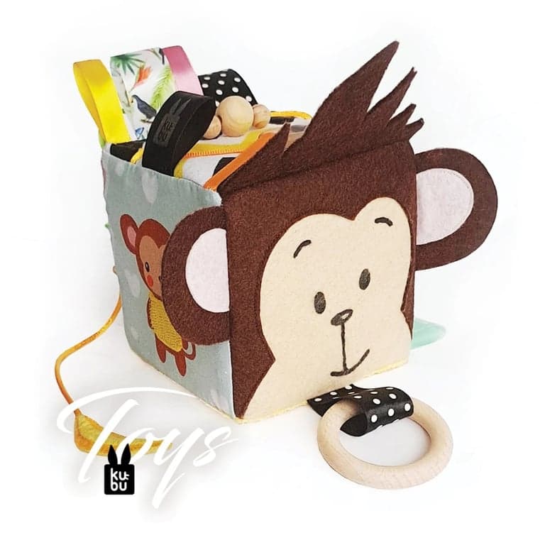 Kubu Toys Soft Activity Cube Monkey