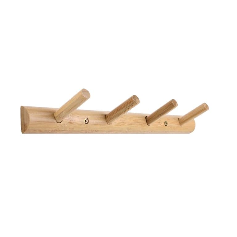 Homode Modern Wooden Wall Mounted Coat Rack Natural