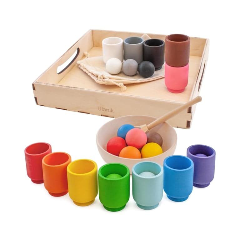 Ulanik Balls in Cups Color Sorting Toy Small