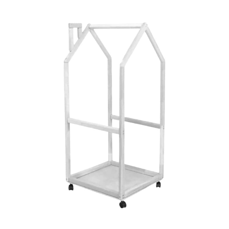 BusyWood Kids Clothing Rack With Wheels White
