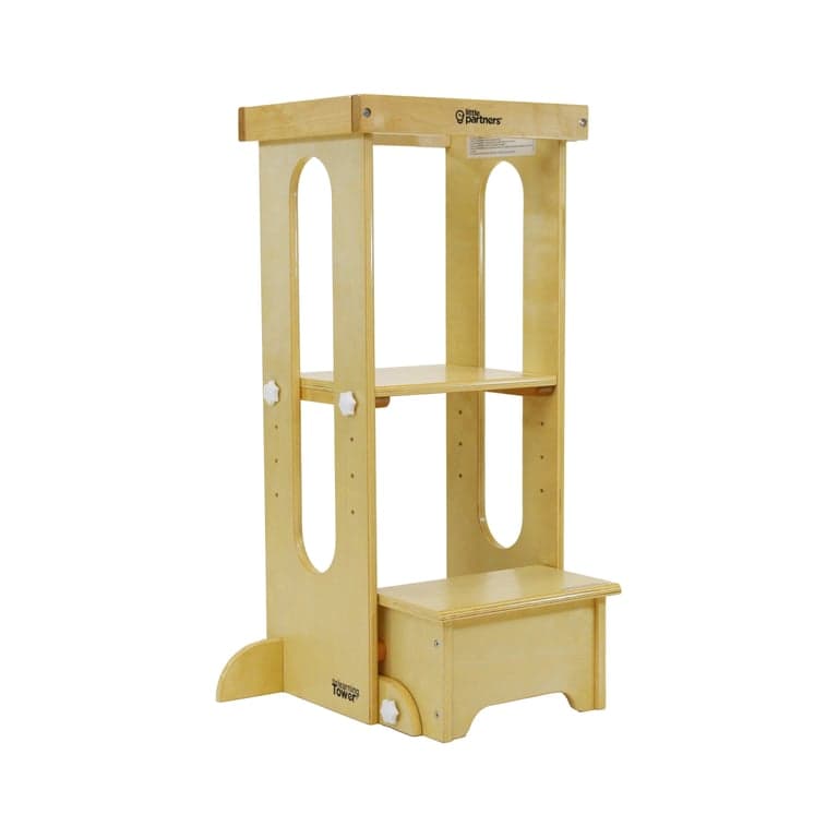 Little Partners Explore 'N Store Folding Learning Tower Natural