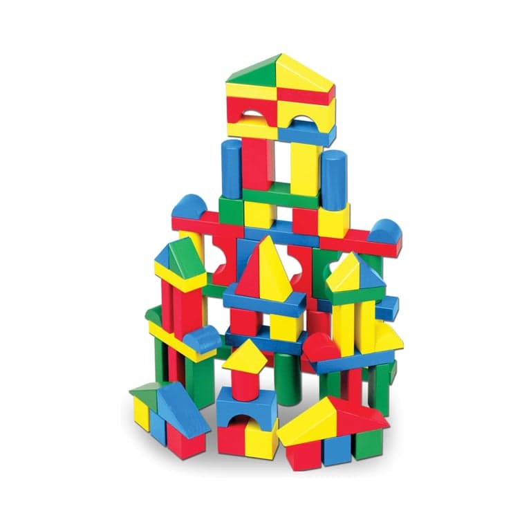 Melissa & Doug Wooden Building Blocks Set