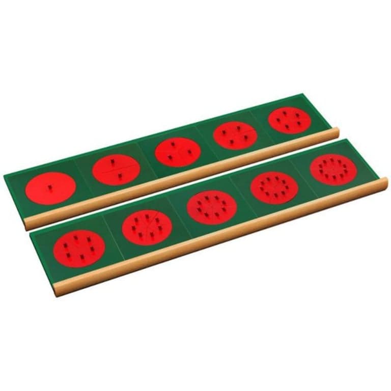 Adena Montessori Metal Fraction Circles With Stands