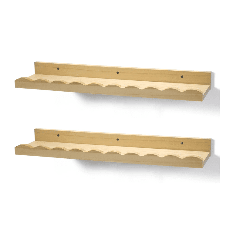 Suzile Set of 2 Floating Bookshelves 23 Inches Natural